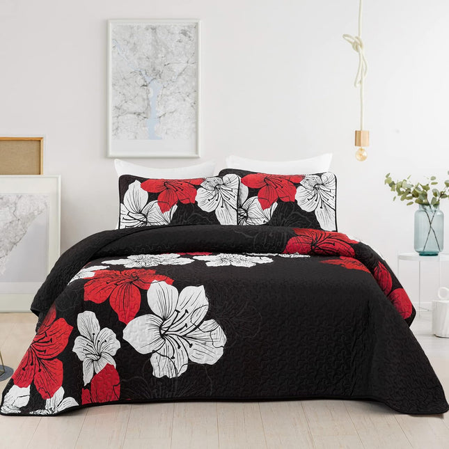 Glorious Quilted coverlet and pillowcovers set: Unmatched Beauty - Queen size.