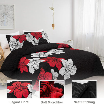 Glorious Quilted coverlet and pillowcovers set: Unmatched Beauty - Queen size.