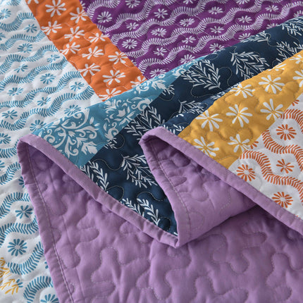 Quirky Quilted coverlet and pillowcovers set: Add Personality to Your Space - Queen size.