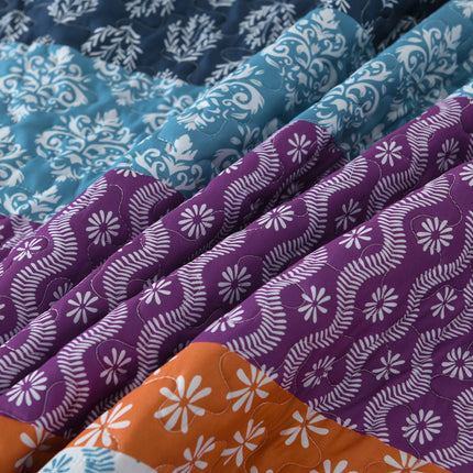 Quirky Quilted coverlet and pillowcovers set: Add Personality to Your Space - Queen size.