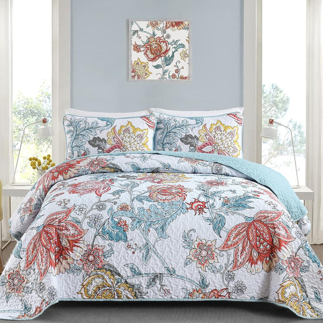 Jazzy Quilted bedspread and pillowcovers set: Express Your Personality - Queen size.