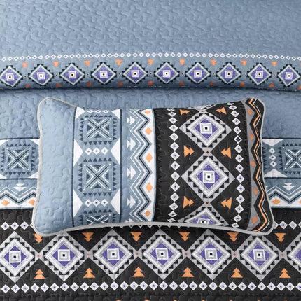 Ambient bloom sky black hour Comforter Set – Aesthetic 3-Piece Bedroom Mood.
