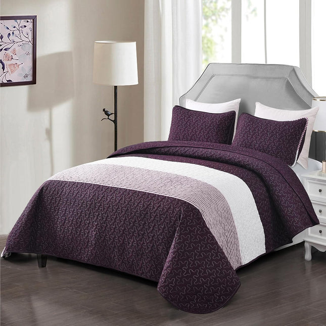 Radiant Quilted coverlet and pillowcovers set: Brighten Any Room - Queen size.