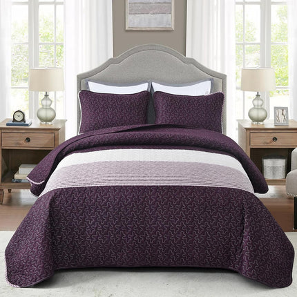 Radiant Quilted coverlet and pillowcovers set: Brighten Any Room - Queen size.
