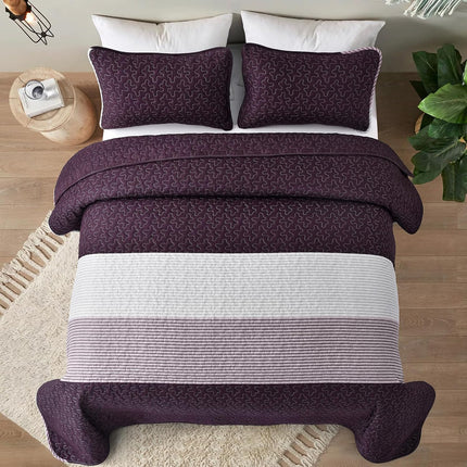 Radiant Quilted coverlet and pillowcovers set: Brighten Any Room - Queen size.