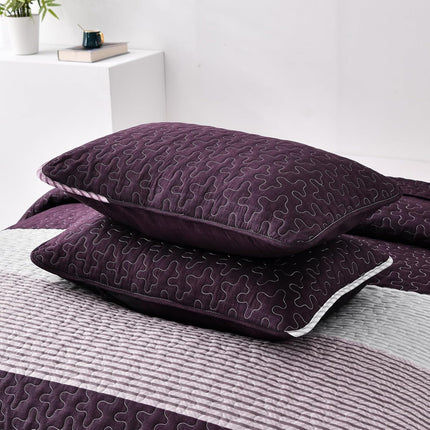 Radiant Quilted coverlet and pillowcovers set: Brighten Any Room - Queen size.