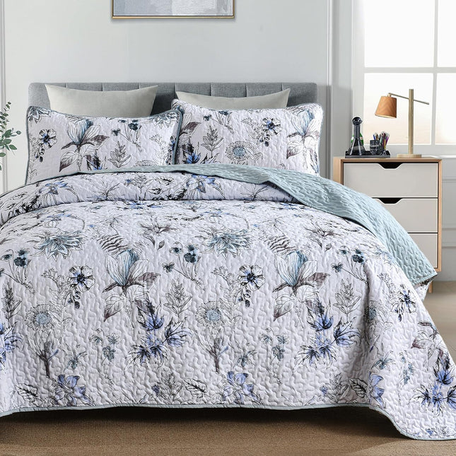 Yearning Quilted coverlet and pillowcovers set: For a Better Night's Sleep - Queen size.