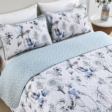 Yearning Quilted coverlet and pillowcovers set: For a Better Night's Sleep - Queen size.