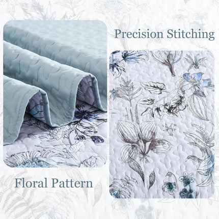 Yearning Quilted coverlet and pillowcovers set: For a Better Night's Sleep - Queen size.