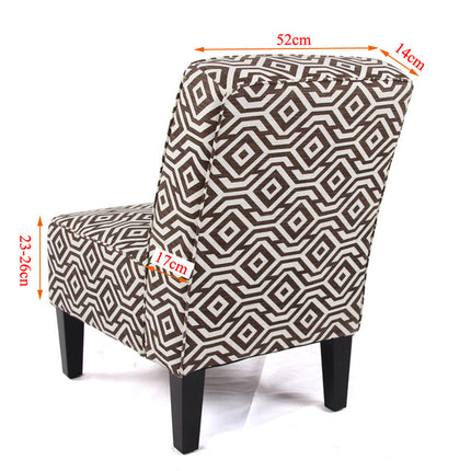 Cafe Lounge Couch Ramie Cotton Fabric Accent Dining Relax Chair Pub Seating Brown New.