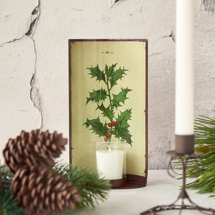 casa-verde-vintage-tin-oval-sconce-holly-21cm.