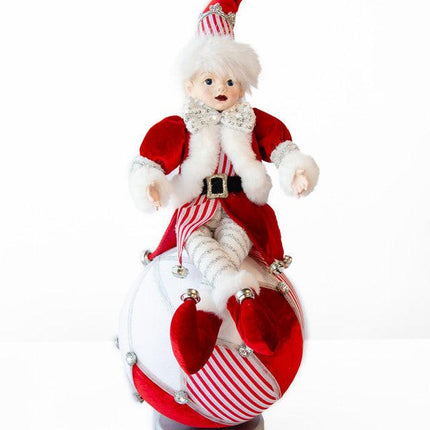 LUXURY ELF ON BALL TABLE DECORATION 40CM.