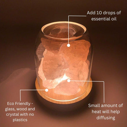 Aurora Crystal Diffuser - Rose Quartz.