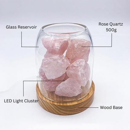 Aurora Crystal Diffuser - Rose Quartz.