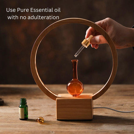 LUNA (Nebuliser+Ringlight) - Waterless Diffuser | Essential oil Burner | Aromatherapy| Home Fragrance.