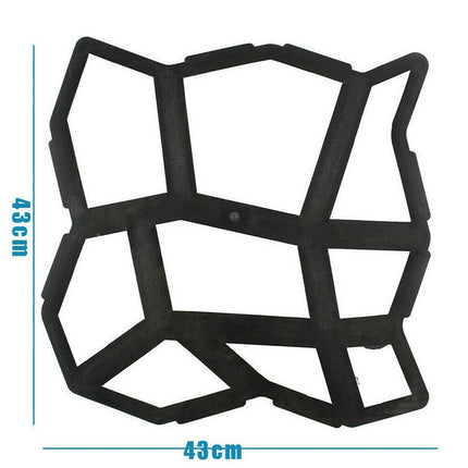 DIY Path Maker Concrete Mould Paver Patio Garden Brick Slab Pavement Cement Mold.