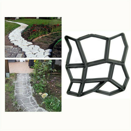 DIY Path Maker Concrete Mould Paver Patio Garden Brick Slab Pavement Cement Mold.