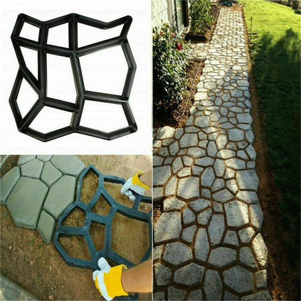 DIY Path Maker Concrete Mould Paver Patio Garden Brick Slab Pavement Cement Mold.