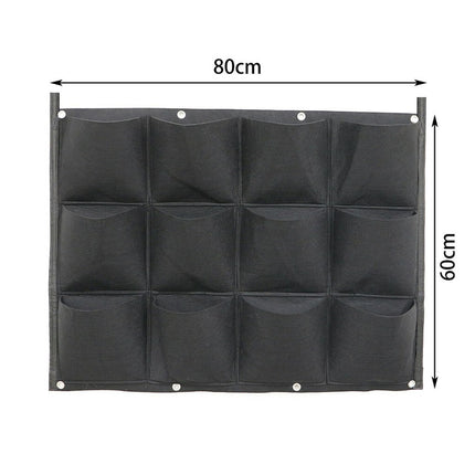 24Pocket Vertical Garden Planter Wall Hanging Herbs Plant Seed Bag Home Decor AU.
