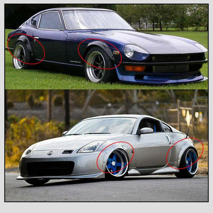 4 Pcs Universal Car Fender Flares Flexible Durable Body Wheel Extra Wide Arches.