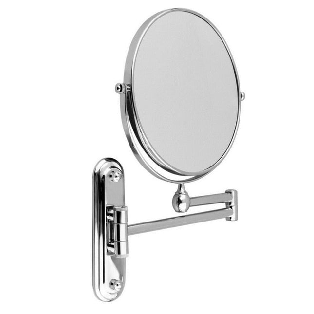 Bath Mirror 5X Magnification Wall Mounted Adjustable Makeup Mirror Arm Extend.