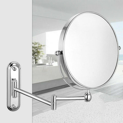 Bath Mirror 5X Magnification Wall Mounted Adjustable Makeup Mirror Arm Extend.