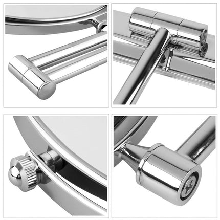 Bath Mirror 5X Magnification Wall Mounted Adjustable Makeup Mirror Arm Extend.