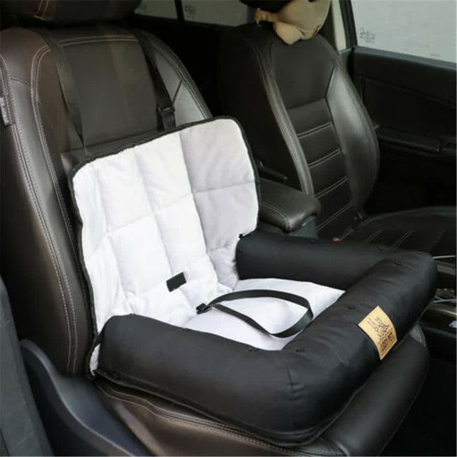 Waterproof Dog Car Seat Bed with Safety Belt.