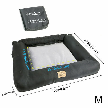 Medium Sized Waterproof Dog Car Seat Bed with Safety Belt.