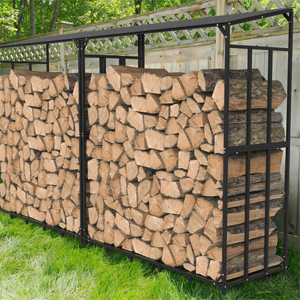 Heavy Duty Firewood Log Rack Large Storage Holder Shed Rack Outdoor Garden Yard.