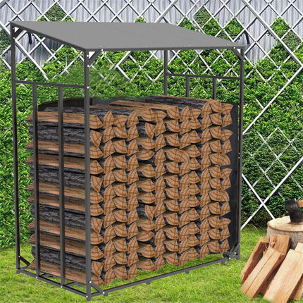 Heavy Duty Firewood Log Rack Large Storage Holder Shed Rack Outdoor Garden Yard.