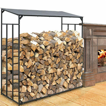 Heavy Duty Firewood Log Rack Large Storage Holder Shed Rack Outdoor Garden Yard.