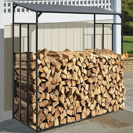Heavy Duty Firewood Log Rack Large Storage Holder Shed Rack Outdoor Garden Yard.