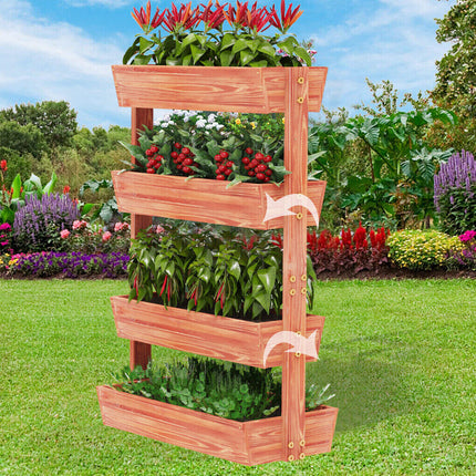 Fin Xxl Super Durable Elevated Planter Freestanding Rotatable Planter Box Garden Bed.