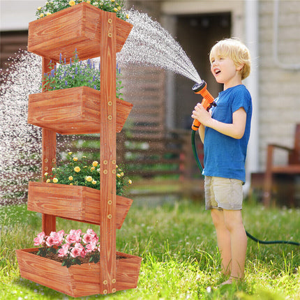 Fin Xxl Super Durable Elevated Planter Freestanding Rotatable Planter Box Garden Bed.