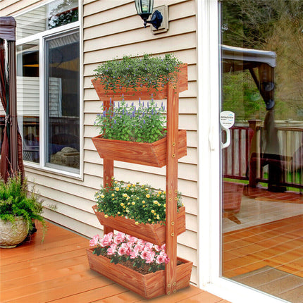 Fin Xxl Super Durable Elevated Planter Freestanding Rotatable Planter Box Garden Bed.
