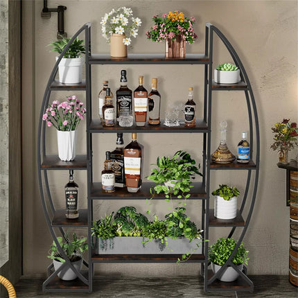 8 Tier Jumbo Plant Stand Vase Shape Flower Bonsai Pot Display Rack Indoor Outdoor.