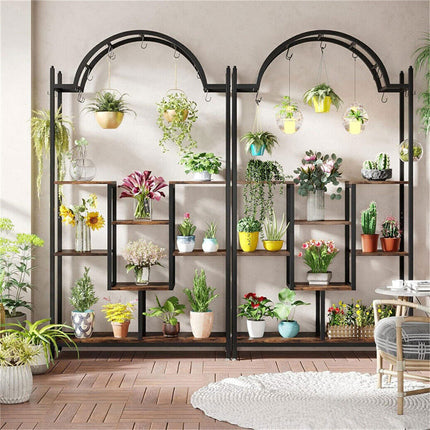 Multi-Layer Plant Stand Large Flower Bonsai Pots Display Rack For Garden Balcony.