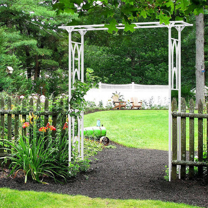 Decorative Metal Garden Trellis Arch Durable Steel Tubing Wedding Party Archway.