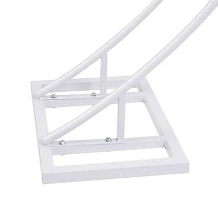 Round Arch Backdrop Stand for Wedding Party Metal Pipe Frame Archway Decoration Indoor Outdoor Double Rails 2.2m.