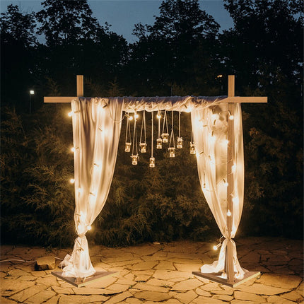 Heavy Duty Square Wedding Arch Wooden Backdrop Stand Balloon Floral Arch Frame.