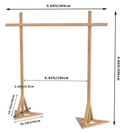 Heavy Duty Square Wedding Arch Wooden Backdrop Stand Balloon Floral Arch Frame.