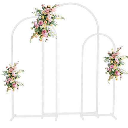 Fin Set Of 3 Wedding Arch Balloon Frame Metal Arch Backdrop Stand Birthday Party.
