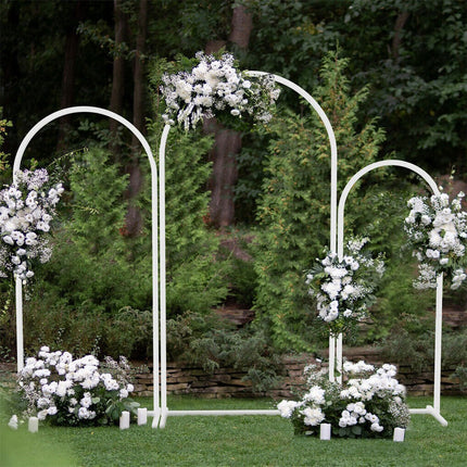 Fin Set Of 3 Wedding Arch Balloon Frame Metal Arch Backdrop Stand Birthday Party.