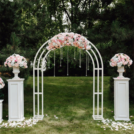 Heavy Strong Metal Wedding Arch Garden Arbor Floral Backdrop Stand Indoor Outdoor.