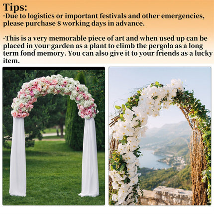 Heavy Strong Metal Wedding Arch Garden Arbor Floral Backdrop Stand Indoor Outdoor.