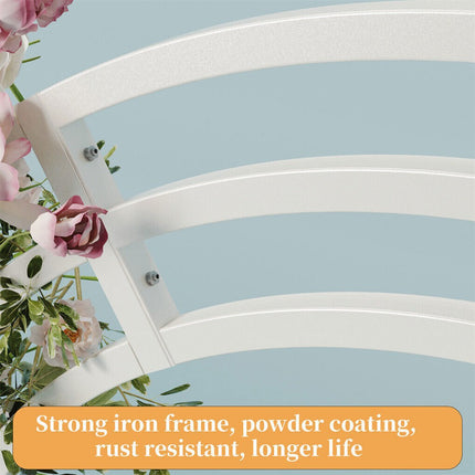 Heavy Strong Metal Wedding Arch Garden Arbor Floral Backdrop Stand Indoor Outdoor.