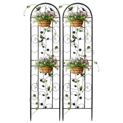 Garden Trellis Climbing Plant Support Patio Wire Lattice Grid Panel Stake Fence.