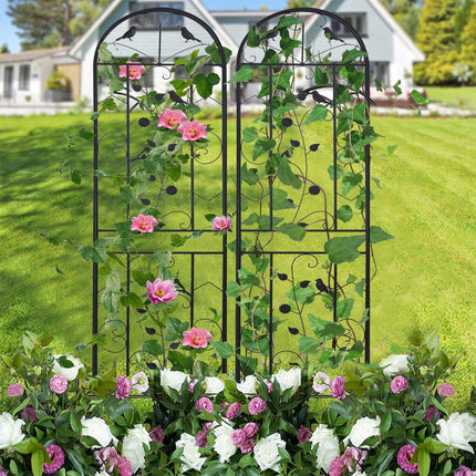 Garden Trellis Climbing Plant Support Patio Wire Lattice Grid Panel Stake Fence.