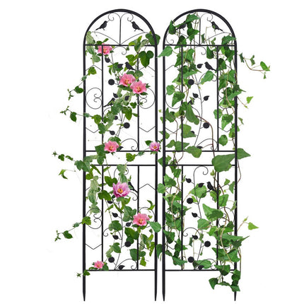 Garden Trellis Climbing Plant Support Patio Wire Lattice Grid Panel Stake Fence.